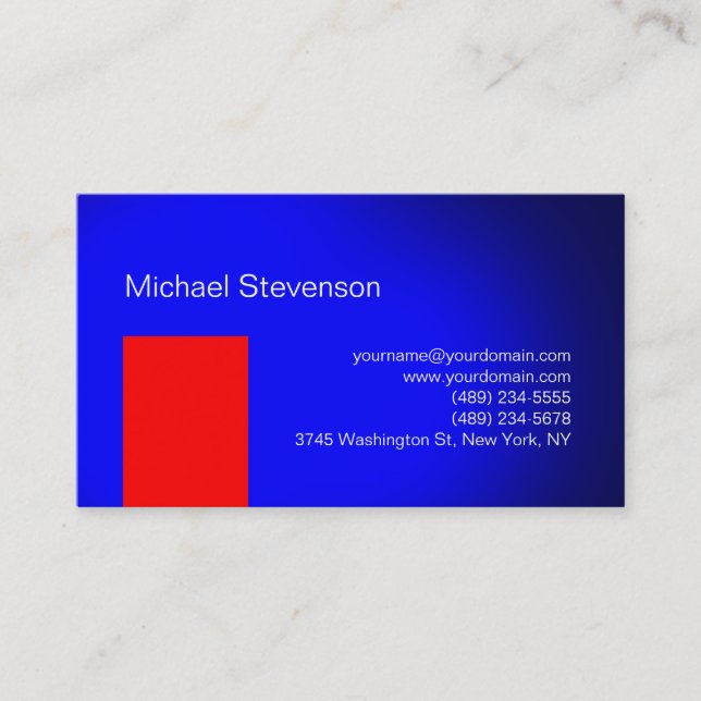 Carte de visite de consultant Red Blue (Devant)