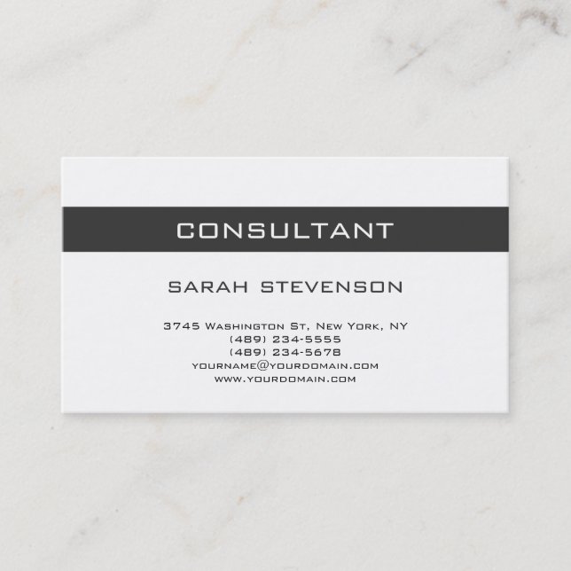 Carte de visite de consultant simple et simple mod (Devant)
