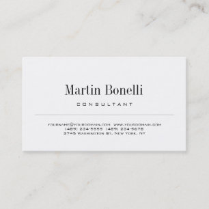 Carte de visite de consultant simple moderne