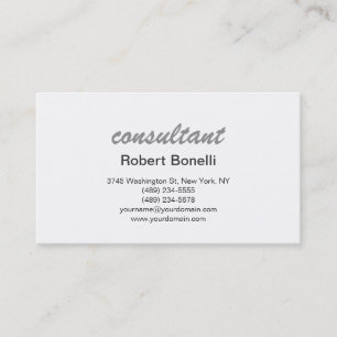 Carte de visite de consultant simple moderne
