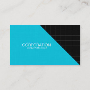 carte de visite de cool en grille noire et turquoi