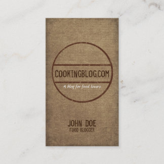 Carte de visite de coq de blog de nourriture
