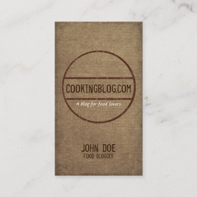Carte de visite de coq de blog de nourriture (Devant)