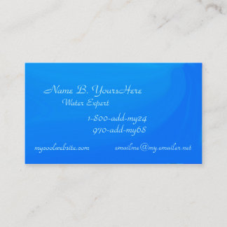 Carte de visite de couleur d'eau bleue