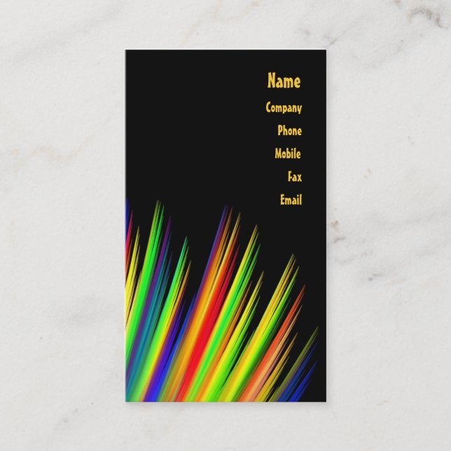 Carte de visite de couleurs primaires (Devant)