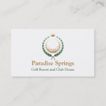 Carte de visite de couronne de balle de golf