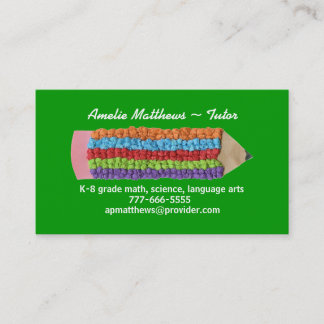 Carte de visite de cours particuliers
