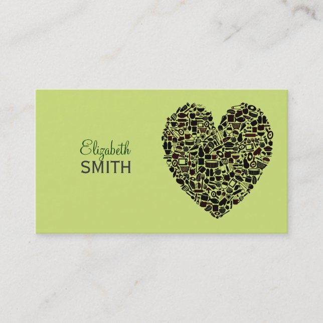 Carte de visite de coutume d'amants de nourriture (Devant)