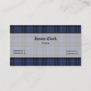 Carte de visite de coutume de plaid de tartan de