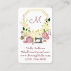 Carte de visite de couture Monogram Crest Seamstre