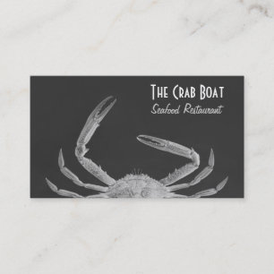 Carte de visite de crabe de fruits de mer dans le