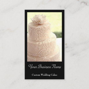 Carte de visite de créateur de gâteaux de mariage