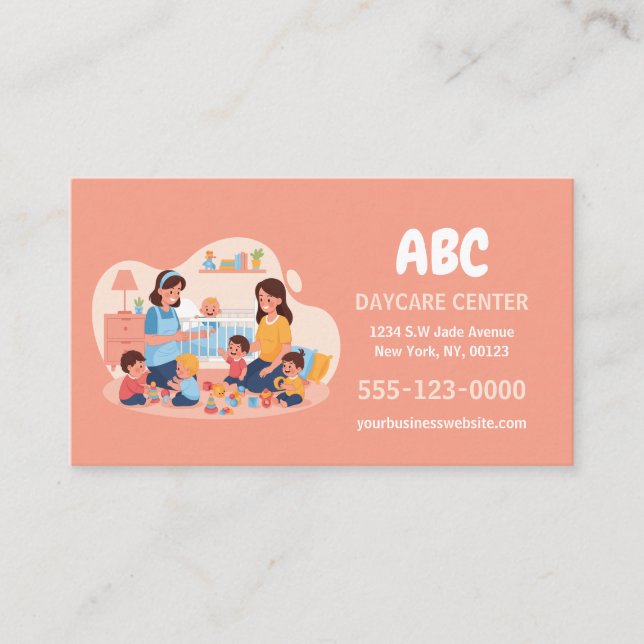 Carte de visite de crèche moderne  (Devant)