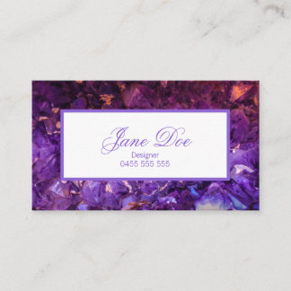 Carte de visite de cristal Amethyst
