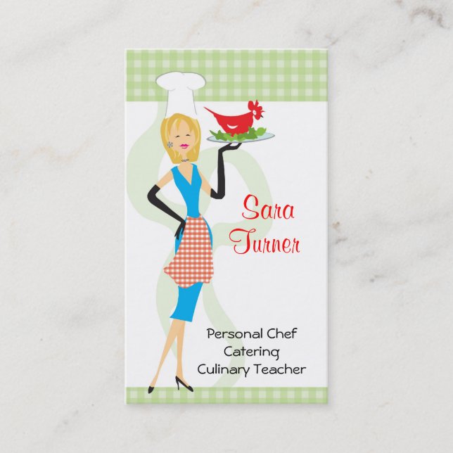 Carte de visite de cuisine de chef de nourriture (Devant)