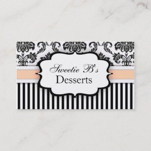 Carte de visite de Damas noir et blanc avec bracel