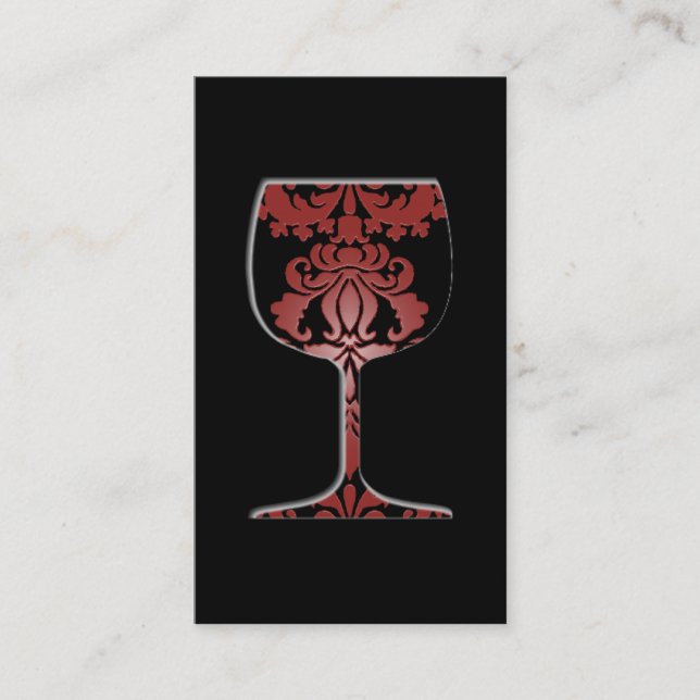 Carte de visite de damassé de vin (Devant)