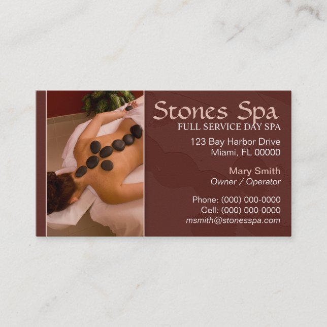 Carte de visite de Day Spa (Devant)