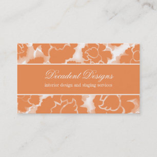 Carte de visite de décadence florale Grunge