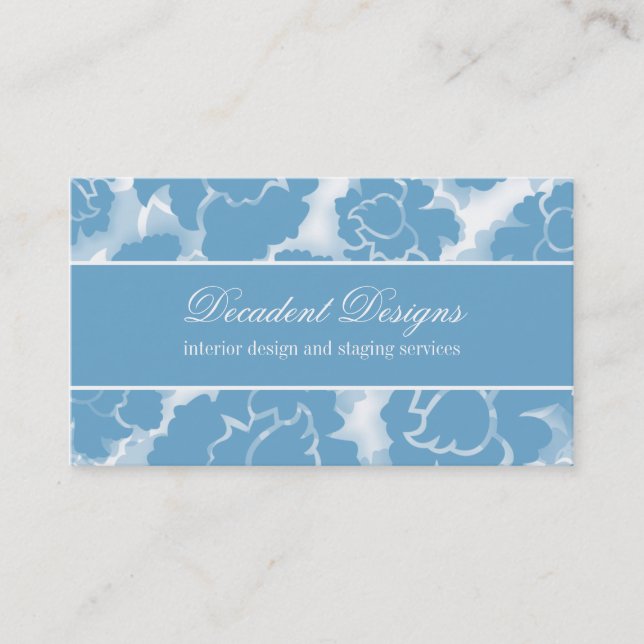 Carte de visite de décadence florale Grunge (Devant)