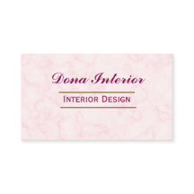 Carte de visite de décorateur d'intérieur