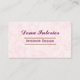 Carte de visite de décorateur d'intérieur