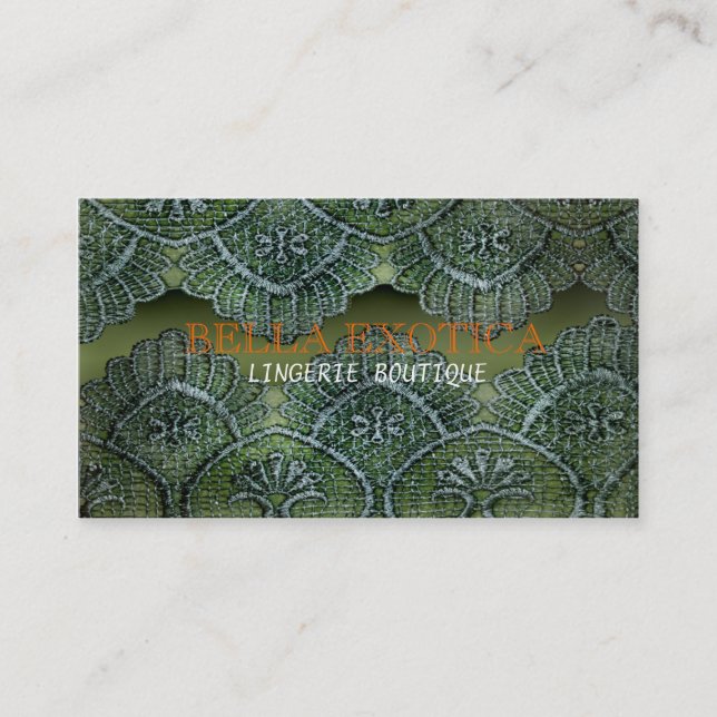 Carte de visite de dentelle de boutique de (Devant)
