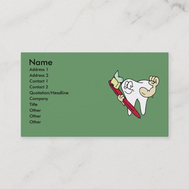 Carte de visite de dentiste (Devant)