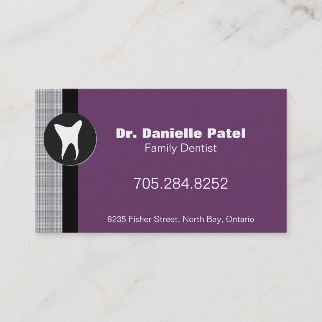 Carte de visite de dentiste de famille - (Devant)