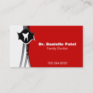Carte de visite de dentiste de famille -