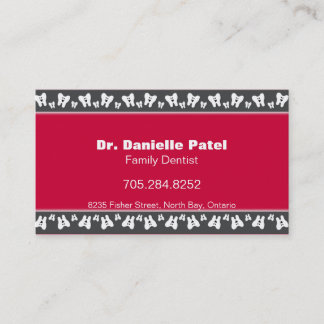 Carte de visite de dentiste de famille - dents