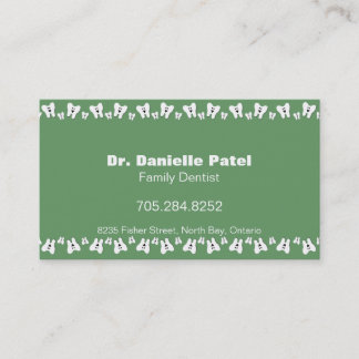 Carte de visite de dentiste de famille - dents