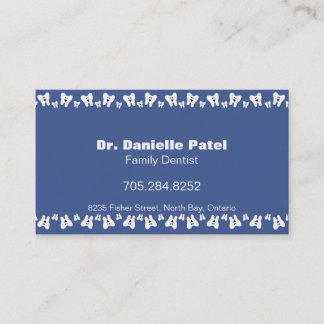 Carte de visite de dentiste de famille - dents