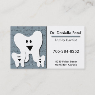 Carte de visite de dentiste de famille - dents
