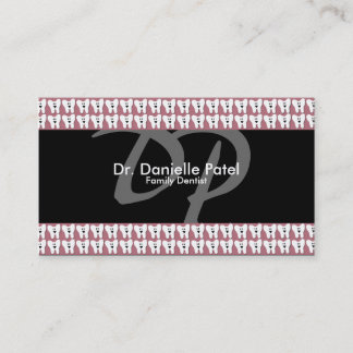 Carte de visite de dentiste de famille - dents et