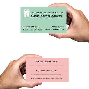 Carte de visite de dentiste turquoise - Cartes de