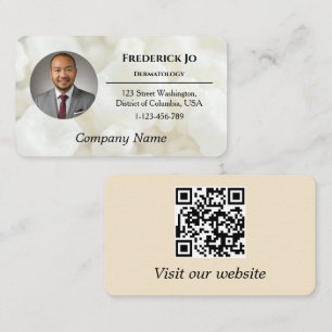 Carte de visite de dermatologie logo personnalisé
