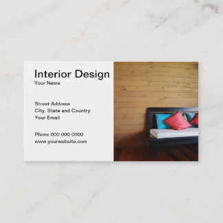 Carte de visite de design d'intérieur