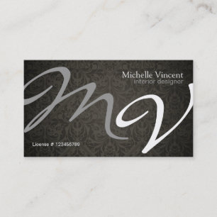 Carte de visite de design d'intérieur de