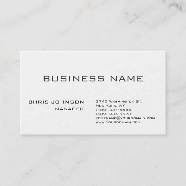 Carte de visite de design professionnel extraordin (Devant)