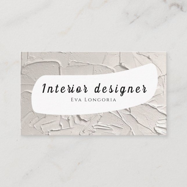 Carte de visite de designer d'intérieur (Devant)