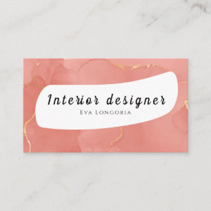 Carte de visite de designer d'intérieur
