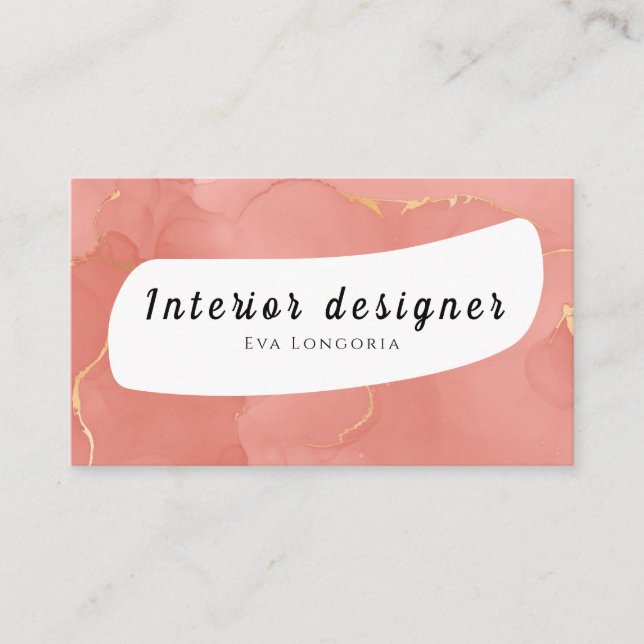 Carte de visite de designer d'intérieur (Devant)