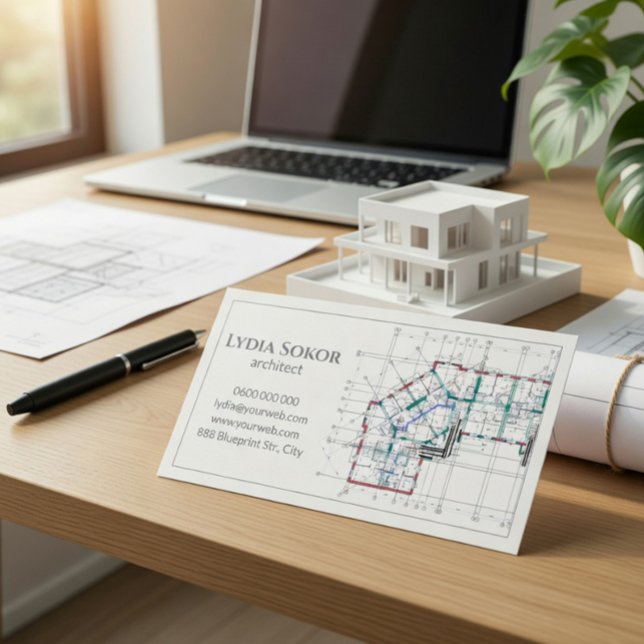 Carte de visite de dessin architectural (Créateur téléchargé)