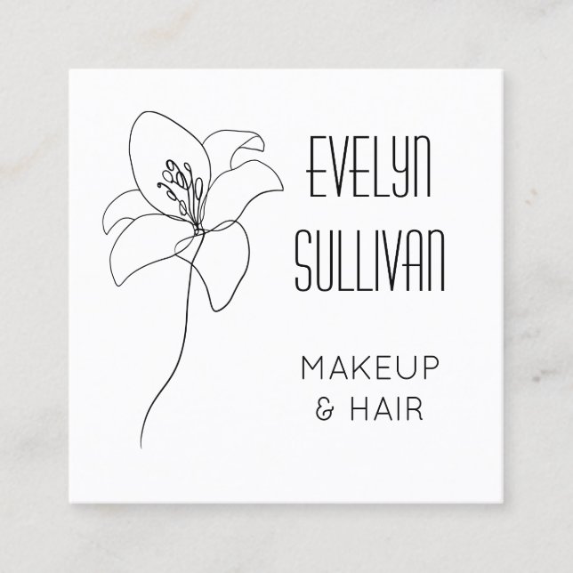 Carte de visite de dessin jonquille (Devant)