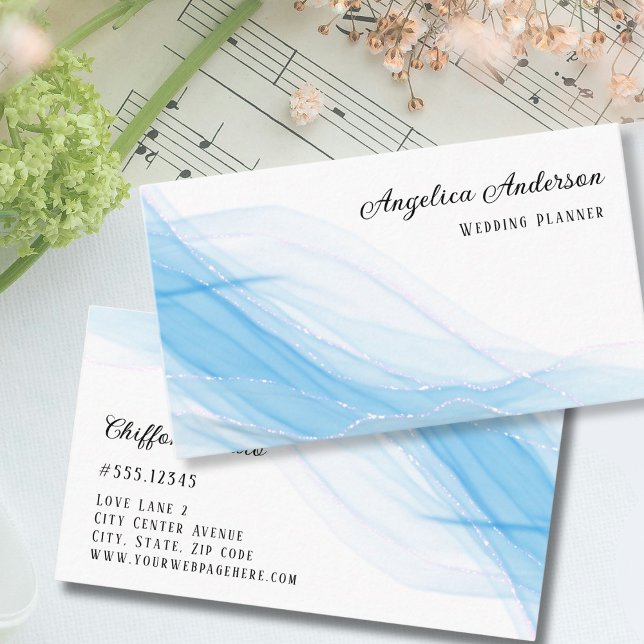 Carte de visite de détails Turquoise Blue Gold (Créateur téléchargé)