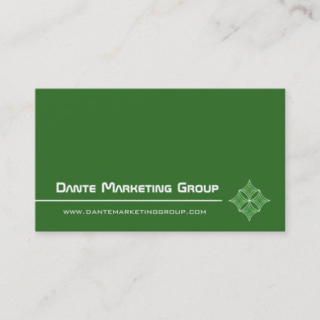 Carte de visite de diamant embellisé élégant, vert (Devant)