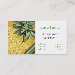 Carte de visite de diététiciens et de