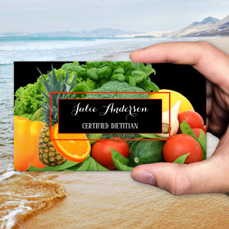 Carte de visite de diététiste nutritionniste pour