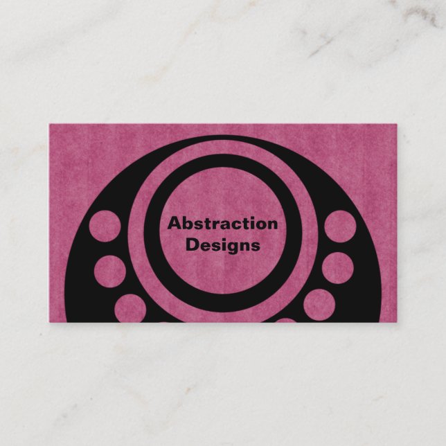 Carte de visite de dimensions Abstraites, Fuchsia (Devant)